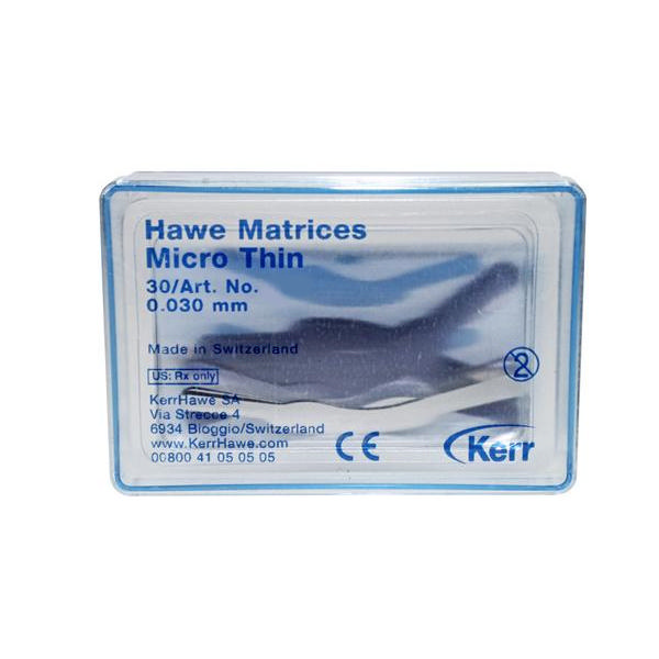 Hawe matricer 0,03mm nr. 6/405, 30 stk. præmolar 2 buer