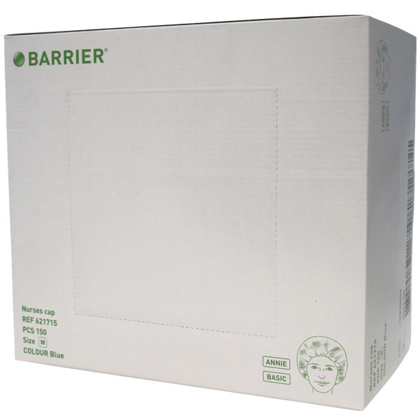 Mølnlycke huer Annie blå str. M, 150 stk.