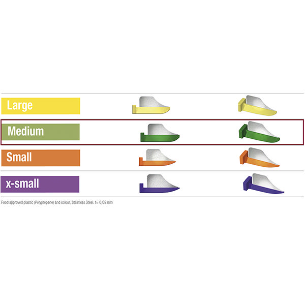 FenderWedge kiler, Medium, Grøn, 36 stk.