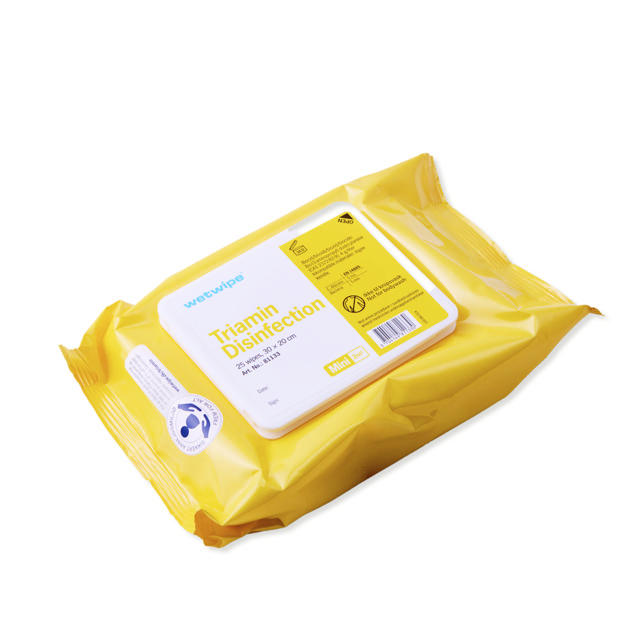 WetWipe Triamin Disinfection Mini 20x30 cm, 25 stk.