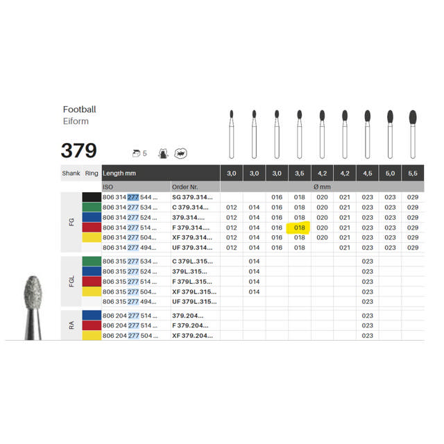 Edelingh diamant æg FG 277/018 F, rød, 5 stk.