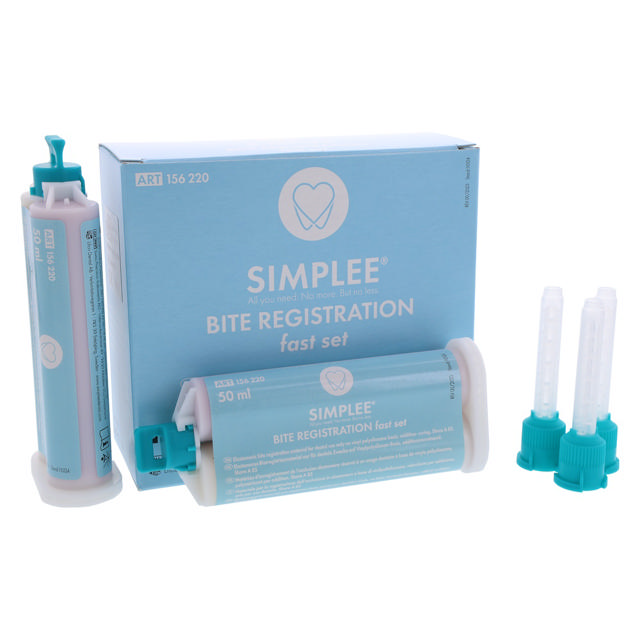 Simplee Bite bidregistrering, fast set, x-hard, 2x50 ml