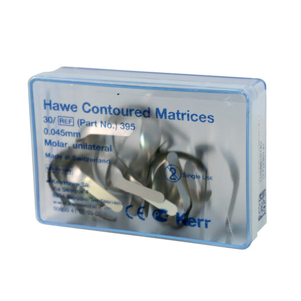 Hawe matricer forkontureret 0,045mm nr. 395 molar 1 bue HS