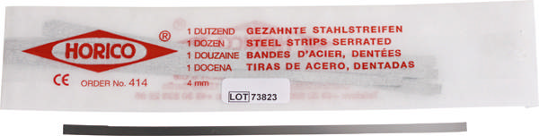 Horico stålstrips savtakket 4 mm, 12 stk.