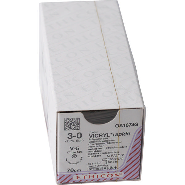 Ethicon OA1674G, Vicryl 3-0, V-5 nål. 12 Stk.