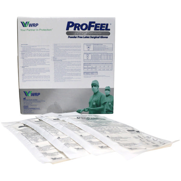Profeel DHD Platinum, sterile, Latexhandsker PF, str. 7,5, 50 par