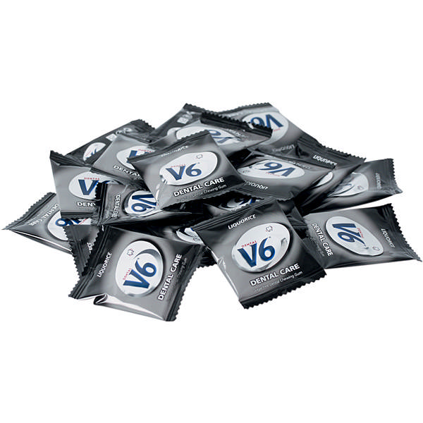 V6 Lakrids tyggegummi, 2 x 250 stk.