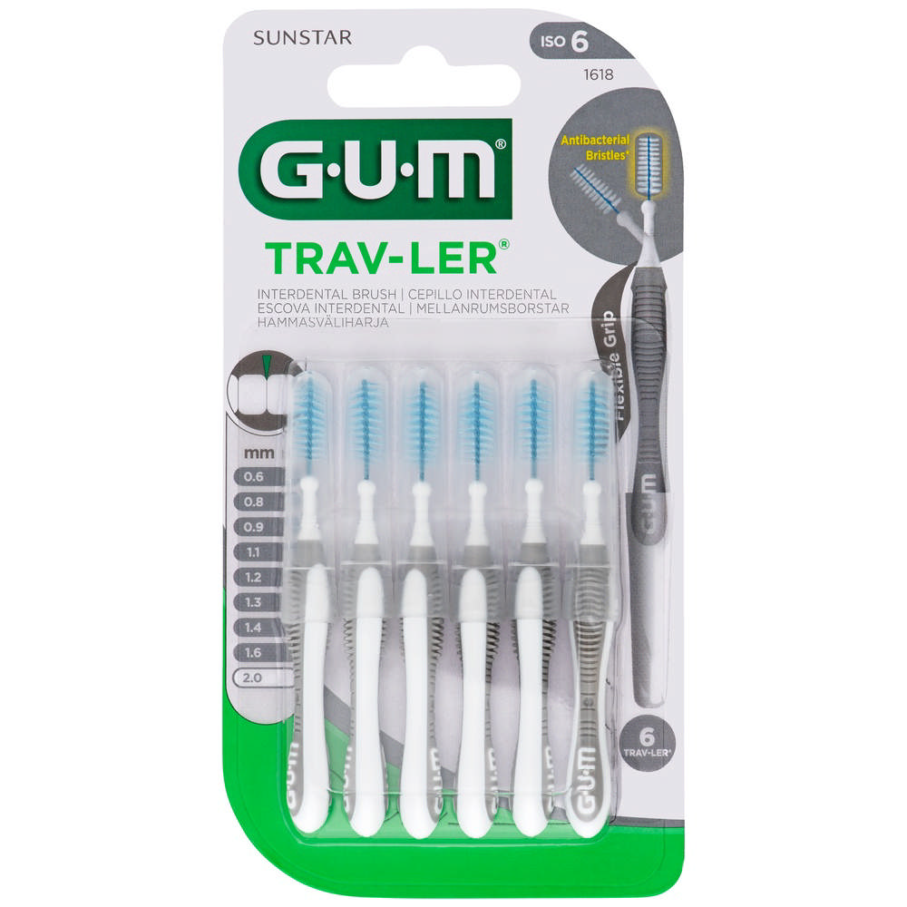 Gum Trav-ler nr.1618, grå, 6 stk.