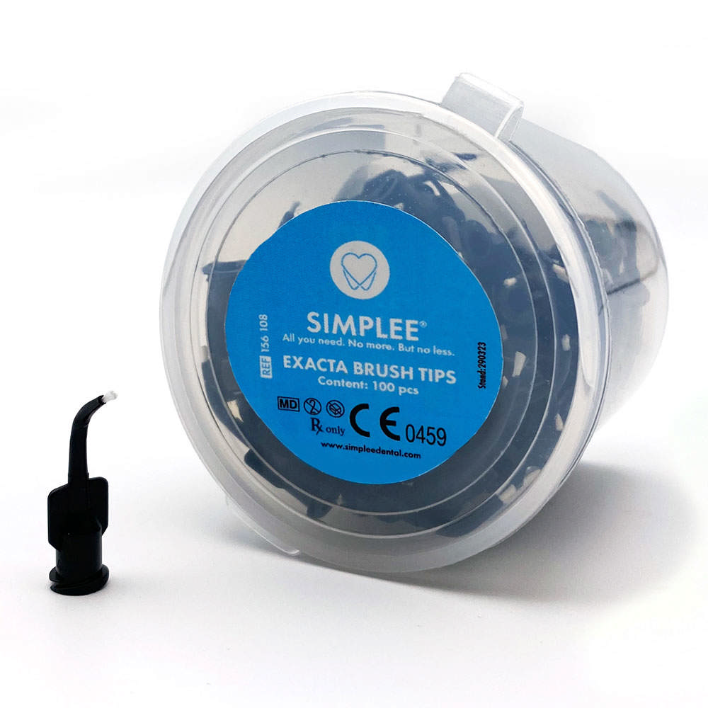 Simplee Exacta Brush Tips appl.spidser, 100 stk.