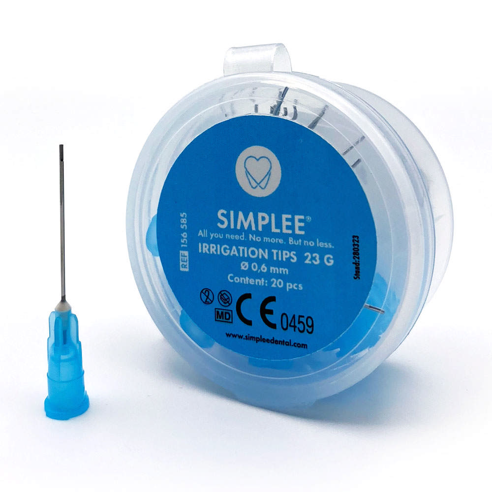 Simplee skyllekanyler, 23G, blå, 20 stk.