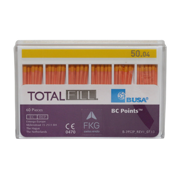 FKG TotalFill BC Points guttapercha 50 .04, 60 stk.
