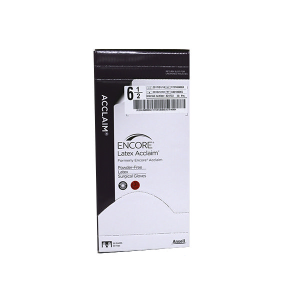 Encore Acclaim latex sterile PF str. 6,5, 50 par