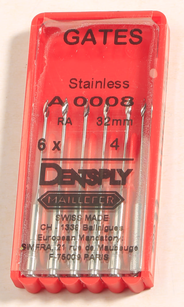 Gates Maillefer #4 (A0008-4), RA, 32mm, 6 stk,.