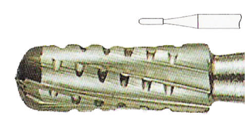 Hårdmetal afr. cylinder med krydsskær, RA, ISO 010