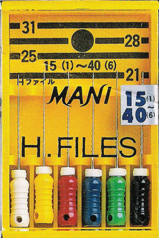 Mani H-file 25 mm, str. 40, sort, 6 stk.
