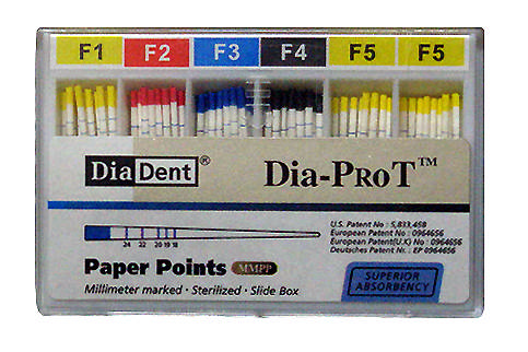 Diadent Paperpoints Dia-ProT, F3, blå, Protaper