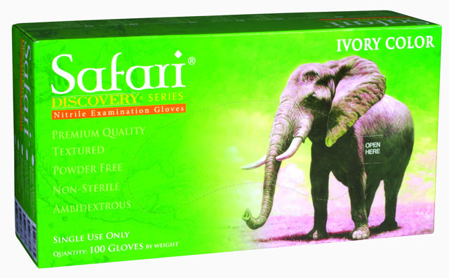 Safari Nitril handske hvid, x-small, 100 stk.