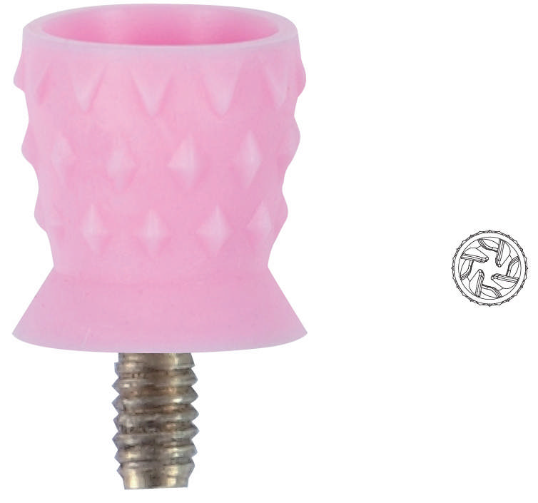 Conzept gummikopper petite pink, skrue, 100 stk.