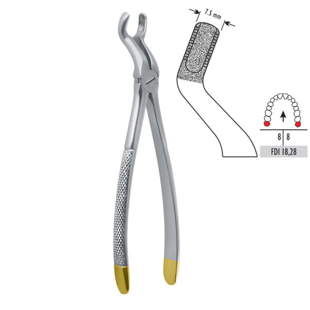 Ekstraktionstang nr. 67A 8+8 diamantbelægning, 