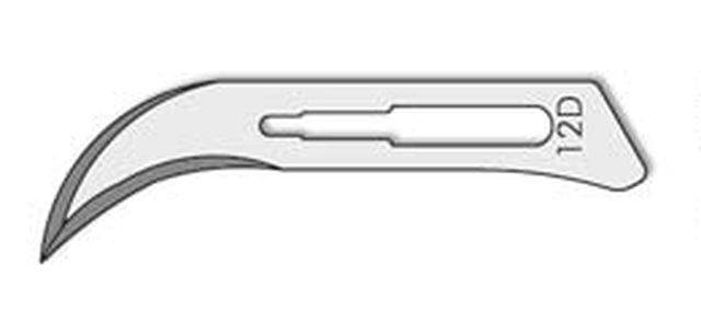 Skalpelblade nr. 12D, Falcon dobbeltskærende, 100 stk.