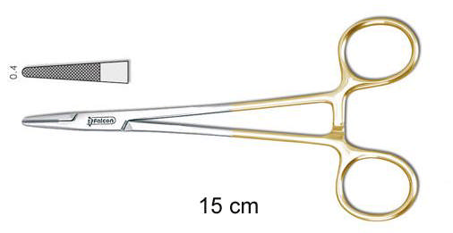 Nåleholder Crile-Wood, hårdmetalkæber, 15 cm