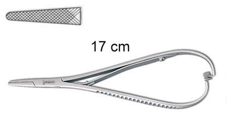 Nåleholder Mathieu, rustfrit stål, 17 cm.