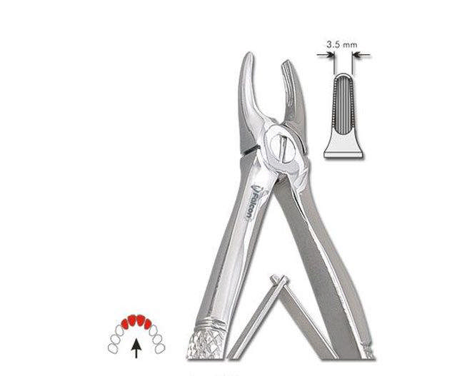 Ekstraktionstang til børn, med fjeder, figur 137.