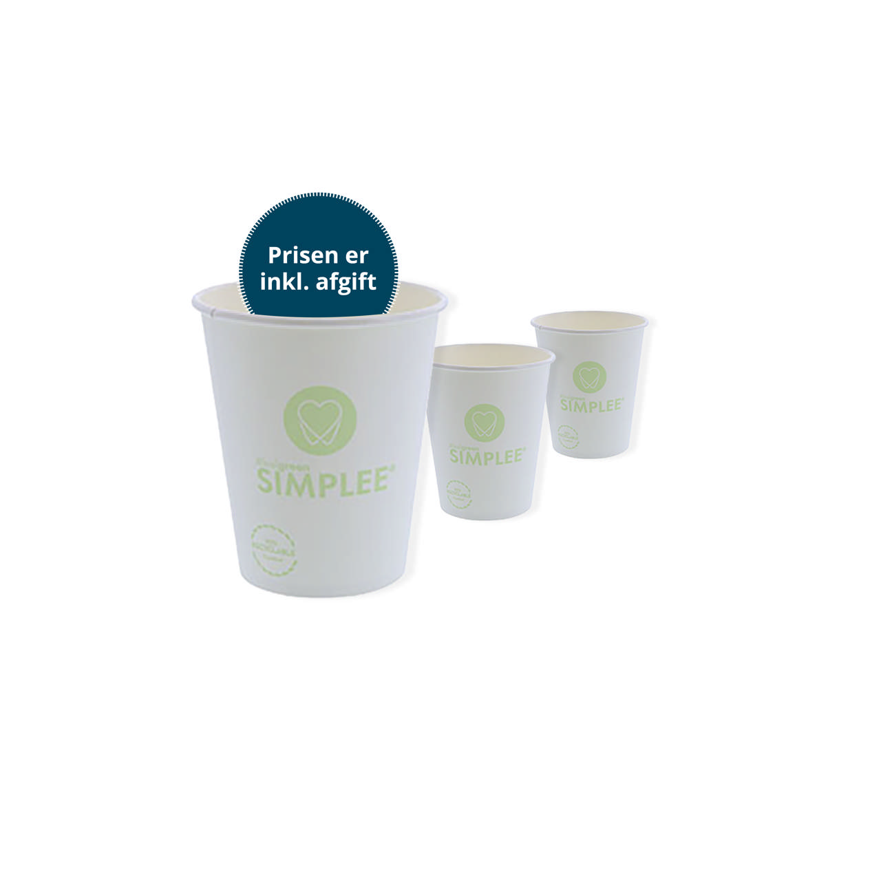 Simplee drikkebægre, bio 180 ml, 1000 stk.