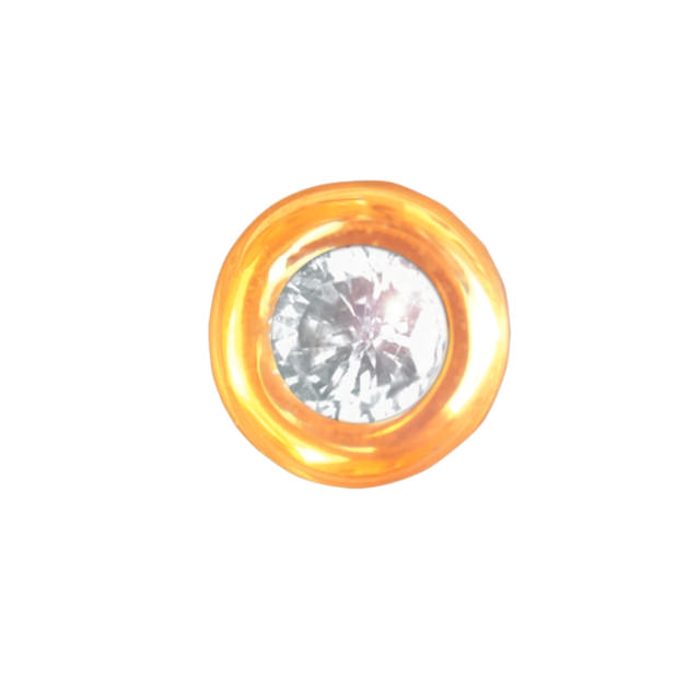 Tandsmykke, Rund 4 mm med Brilliant, Guld. 