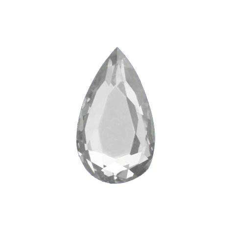 Sparkle, Dråbe, Hvid, Brilliantcut, 1 stk.