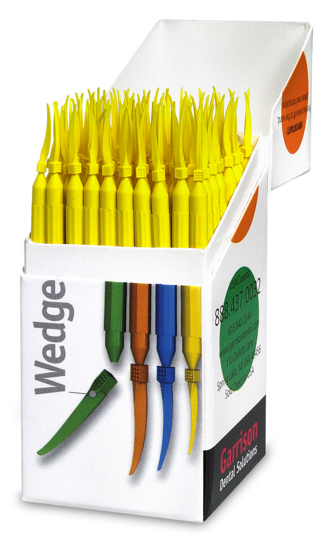 WedgeWands Clear gul/X-small, 100 stk.