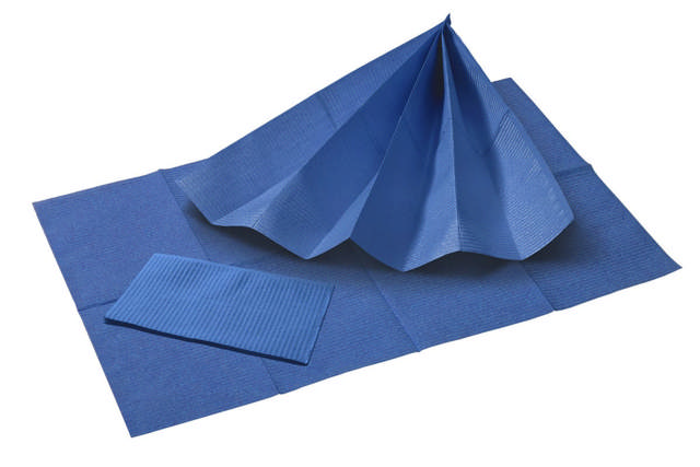 Akzenta Patientservietter, 3-lags papir/plast, mørkeblå, 500 stk