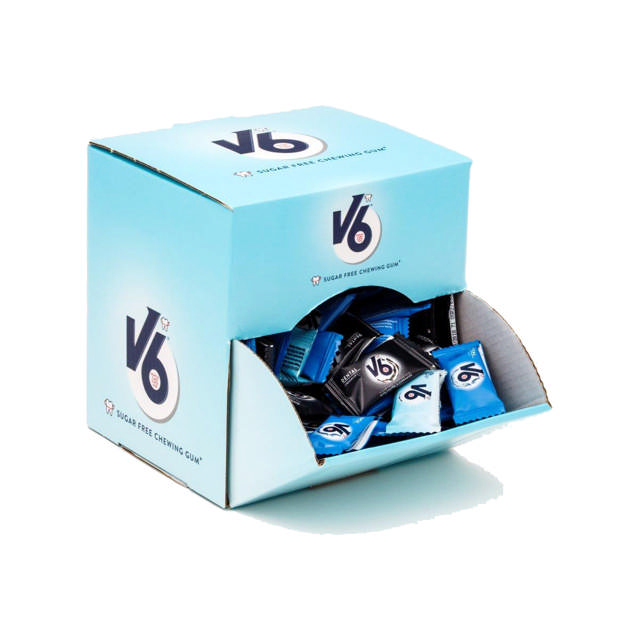 V6 tyggegummi i æske ass., 170 x 2 stk